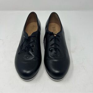 Bloch Ladies Jazz Techotap #2H Black Genuine Leather Lace Up Dance Shoes US 9